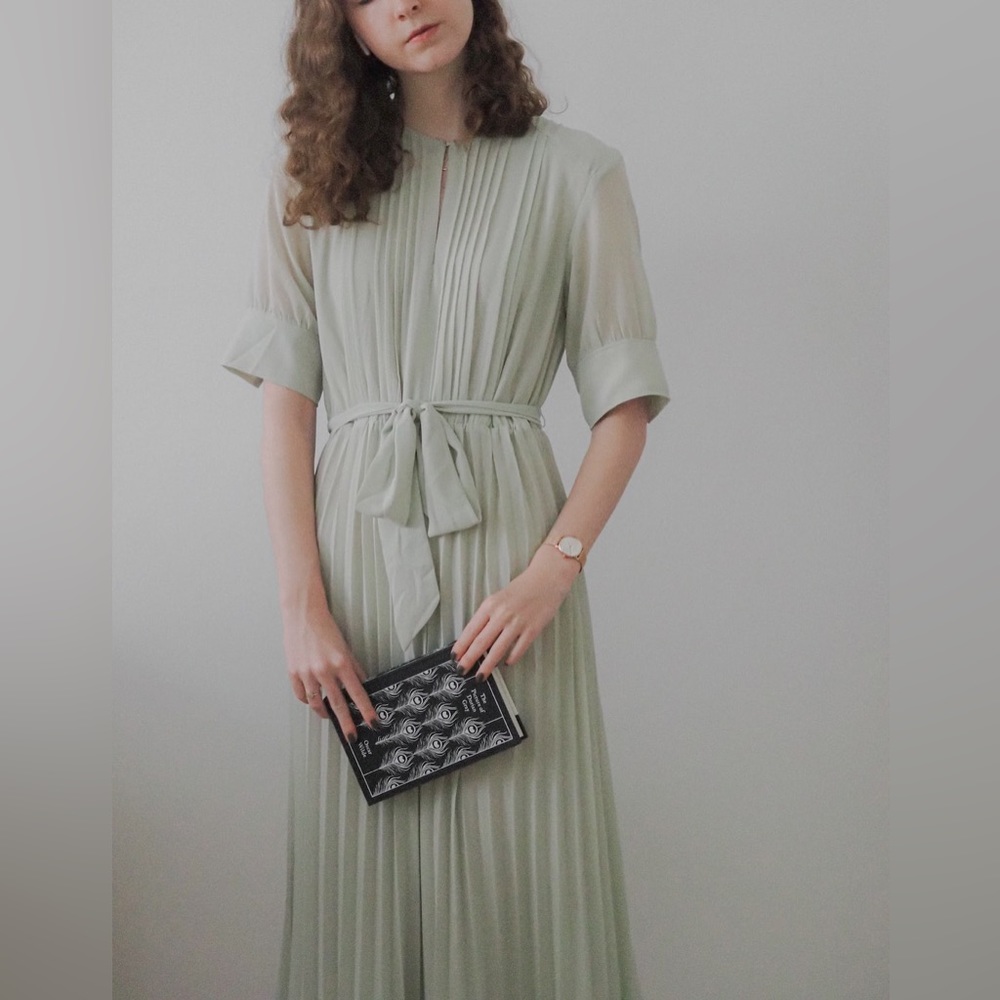 H&M Pleated Chiffon Dress - Size M